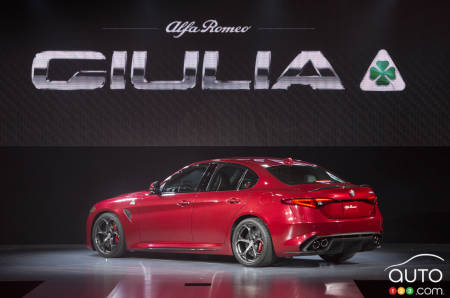 L'Alfa Romeo Giulia Quadrifoglio 2017 à Los Angeles